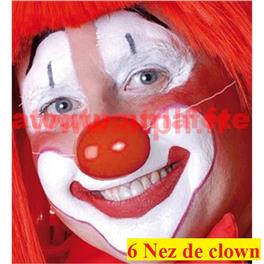 Nez de Clown (sachet de 6)(plastique)