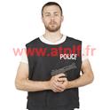 Pistolet automatique - plastique noir - 25 cm (factice)
