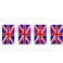 Guirlande plastique rectangulaire Grande Bretagne, Union Jack, U.K 5m