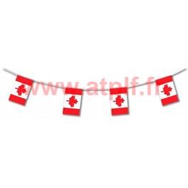 Guirlande drapeaux Canadien, Canada, 5m pour decoration de salle 