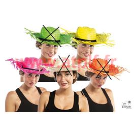 Chapeau Caraïbe couleur (paille)(coloris aléatoire)