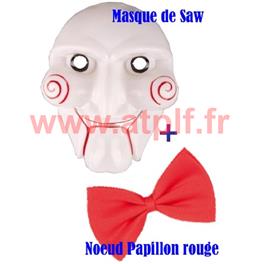 Set de Déguisement Saw, (Masque + Noeud)