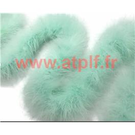 Boa marabout en duvet vert d'eau 1,80m 15grs