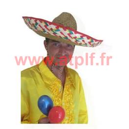Lot revendeur: 6 Sombreros Couleur bordé (52cms)