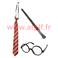 Set de deguisement Harry Potter (Cravate-Lunette-Baguette)