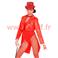 Frac, Redingote, Jaquette, Queue de pie satin rouge, Belle epoque, Cabaret
