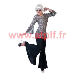 Tunique - Robe disco Noir/Argent (F)