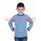 Tee Shirt enfant "Gondolier, Clown, Marceau" rayé blanc-Bleu