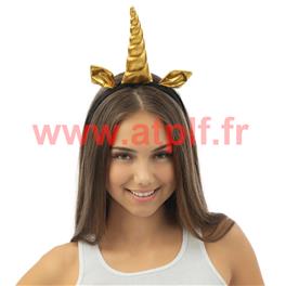 Serre-tête licorne - or, noir Serre-tête licorne - or, noir