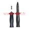 Couteau à lame retractable, plastique 18cms pour gag, blague, piece de theatre