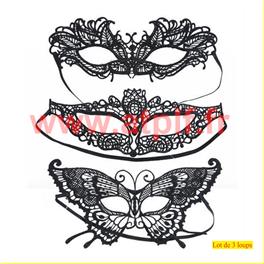 Lot de 3 Loups "50 nuances de grey", Erotique 
