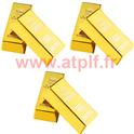 6 Lingots d'or 6 cm (factice) (blister)