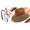 Set de déguisement d'Aventurier, Indiana Jones, Cinéma (chapeau + fouet)