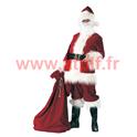 Déguisement de Père Noël Américain luxe bordeaux