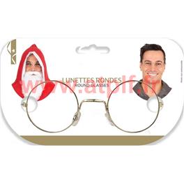 Lunettes métal ronde Or avec verres