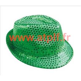 Borsalino Disco Sequins Paillettes Vert