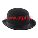 Chapeau melon noir adulte 