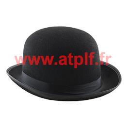 Chapeau melon noir adulte 
