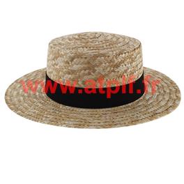Chapeau Canotier,Guinguette,Chevalier, 1900 (paille)