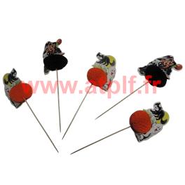 Sachet de 50 Piques d&eacute;cor pour buffet, table "Halloween" 