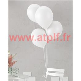 Sac de 10 ballons Blanc Standard , &Oslash; 30cm  
