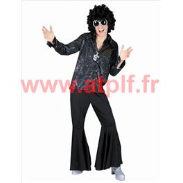 Chemise Disco noire (H)