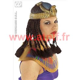 Coiffe de Cl&eacute;op&acirc;tre (latex) (avec cheveux)