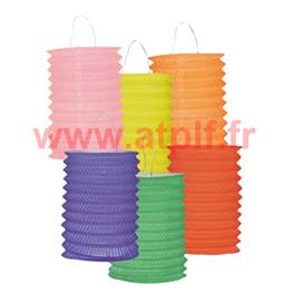 Sachet de 12 Lampions Cylindrique Unicolore