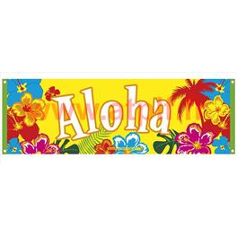 Drapeau Bannière Aloha Party (220 X 74cms)